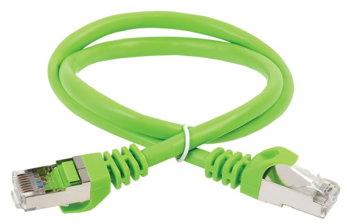 ITK Коммутационный шнур (патч-корд) кат.5E FTP PVC 15м зеленый | код PC02-C5EF-15M | IEK